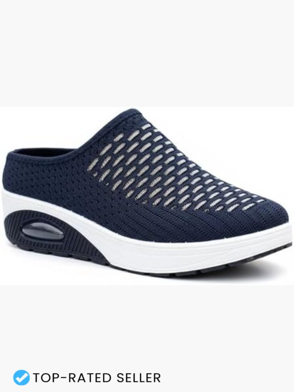 Women's Mesh Knit Slip On Mule Clogs Platform Wedge Comfort Sneaker Casual
